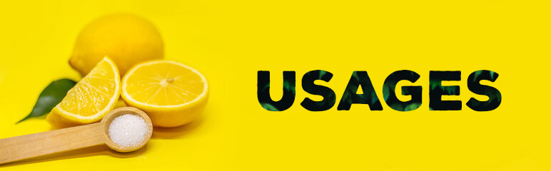 Monohydrate citric acid usages